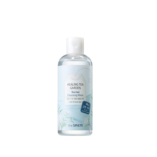 the SAEM Healing Tea Garden Tea tree Cleansing Water