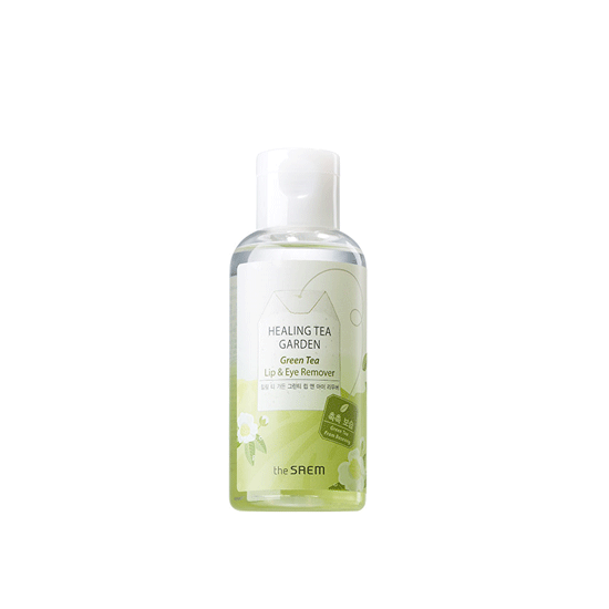 the SAEM Healing Tea Garden Green Tea Lip & Eye Remover